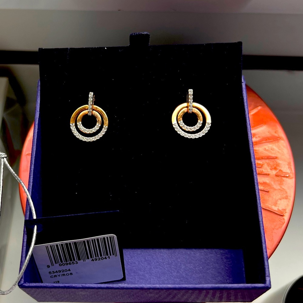 Rare Swarovski hoop earrings